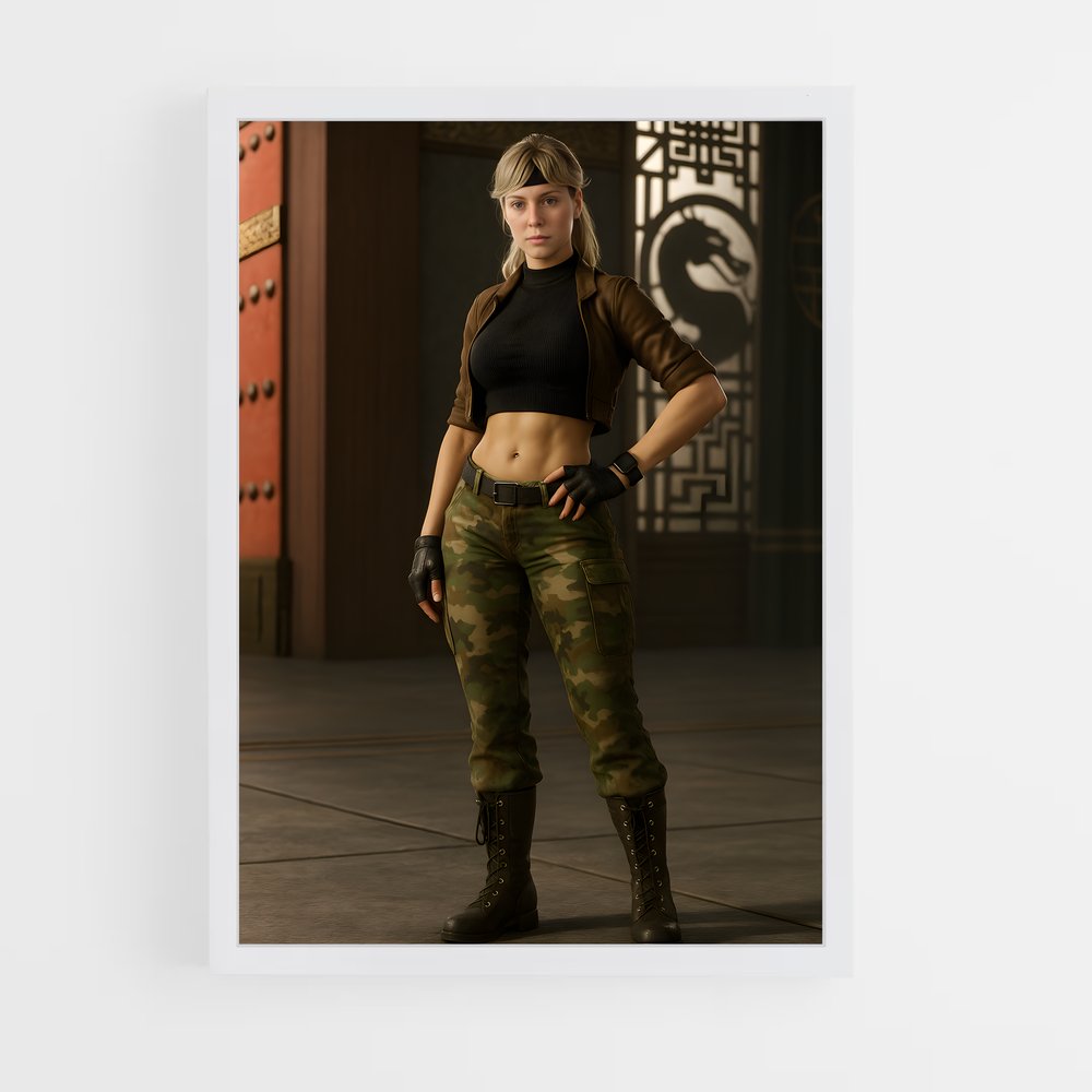 Poster Sonya blade camouflage – affiche Mortal kombat (vue 3)